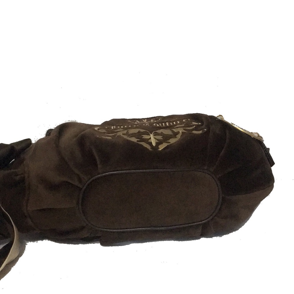 Nwt juicy couture espresso velour hobo shoulder bag rare vintage - Picture 3 of 8